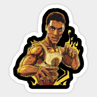 bruce leroy yellow Sticker